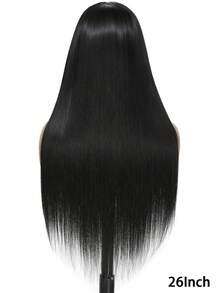 ZHUICHAO 34 Inch Black Straight Human Blended Hair Wigs 200% Density 13x4 HD Transparent Lace Frontal Brazilian Wig Pre Plucked Bady Hair And Pre-Bleached Invisible Knots For Women - Natural & Black - View 13