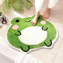 1pc Cute Cartoon Frog Pattern Non-Slip Mat, Super Soft Plush Foot Mat, Suitable For Bathroom, Bedroom, Kitchen, Living Room, Doorway, Home Decoration Carpet Bathroom Kitchen Decor - Multicolor - View 5