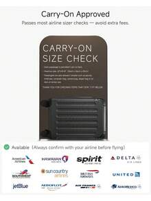 一套20英寸登机箱，尺寸22x14x9英寸，符合航空公司标准，硬壳带轮行李箱，TSA认证，旅行手提袋，是圣诞礼物的理想之选，必备旅行用品，大容量搬家收纳箱，秋季户外装备行李箱，拉杆箱，万向轮行李箱，旅行行李箱，硬壳行李箱，登机箱，男女旅行必备，适合度假、商务出行，大容量旅行必备，旅行配件，旅行收纳整理，旅行用品 - 藍色 - 查看 4