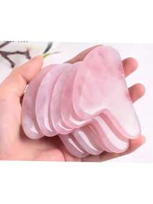 1pc Heart Shape SPA Massage Beeswax Gua Sha Scraping Massage Scraper Face Massager Acupuncture Guasha Board Massager For Face - Multicolor - View 4