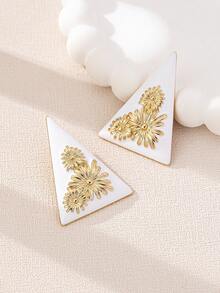 1 对欧美不对称几何形状油滴耳钉 - 幾何耳環 - 查看 29