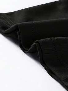 4 piezas/paquete Calzoncillos tipo bóxer de algodón de unicolor para hombre, pantalones cortos casuales de tiro medio para hombre - Negro - Ver 6