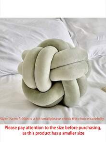 1pc Elastic Knotted Ball Throw Pillow, Home Decor Cushion, Sofa/Bedroom Accents
