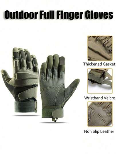 1 Paio di guanti invernali caldi per uomo, allungati e rinforzati, impermeabili, per sport e attività all'aperto, con funzione touch screen, realizzati in fibra di poliestere, lavorazione accurata, adatti per uomo e donna, essenziali per l'autunno e l'inverno, disponibili in più colori, stile sportivo unico, caldi e resistenti al freddo, traspiranti, con fodera in velluto, antiscivolo e resistenti all'usura, adatti per ciclismo, arrampicata, esplorazione nella giungla, guanti protettivi per fitness e neve