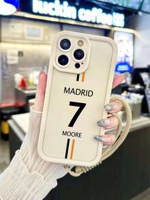 1pc Customized Letter & Number Phone Case With Durable Lanyard, Compatible With IPhone 17/16/15/14/13/12/11, Galaxy S25/S24/S23/S22/A56/A55/A54/A52/A06/A05S/A05, Fashionable, Colorful, Retro, Cute, Simple, Fun, Customizable, Unique, Ideal Gift Idea For Boyfriend, Girlfriend, Family, Friends, Grandparents