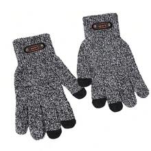 New Single/Double-Layer Men's Winter Gloves Thick Warm Windproof Cold-Proof Gloves Knitted Touch Screen Glove Gifts Winter Gear - Multicolor - View 12