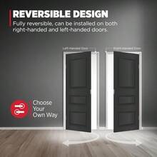 Kwikset Halifax Interior Passage Door Handle Lever For Closet And Hallway Doors Reversible NonLocking Handle Lever Matte Black With Microban Protection Square Rose - MatteBlack - View 7