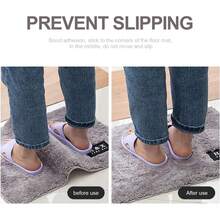 Conjunto de 8 adesivos antiderrapantes reutilizáveis para carpetes, pisos de madeira, pisos cerâmicos e capachos. Mantém o carpete firme no lugar e garante que os cantos fiquem planos.