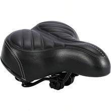 Yosoo Sillines de Bicicleta, de montaña al Aire Road Bike Wide Cojín de Bicicleta Bumper Gel Cruiser Comfort Sporty Soft Pad Silla de Montar - 1 - Ver 4