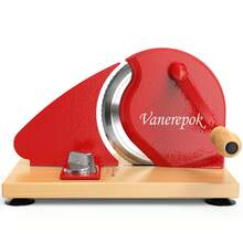 Manual Bread Slicer For Homemade Sourdough Bread Versatile Hand Crank Bread Slicer For Sourdough Crusty Bread Etc Stainless Steel Slicers Adjustable Width For Homemade & Commercial Use - 紅色 - 查看 7
