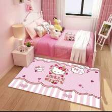 1 pièce Tapis de bain super absorbant et à séchage rapide avec motif Sanrio Hello chat et Mélodie, tapis de salle de bain doux et mignon, tapis de baignoire et d'évier avec motif chat chat, tapis de sol antidérapant et doux pour la décoration de la chambre, Noël, cuisine