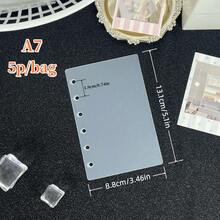 5/10/15张/包 A6/A7/M5 贴纸本补充页，加厚贴纸笔记本补充页，贴纸笔记本分隔页，贴纸笔记本制作，圣诞节和新年礼物，加厚贴纸笔记本补充页，笔记本分隔页，PP材质，适用于贴纸本、笔记本、预算计划本、剪贴簿、泡泡贴纸、返校用品、学生用品、办公用品等。