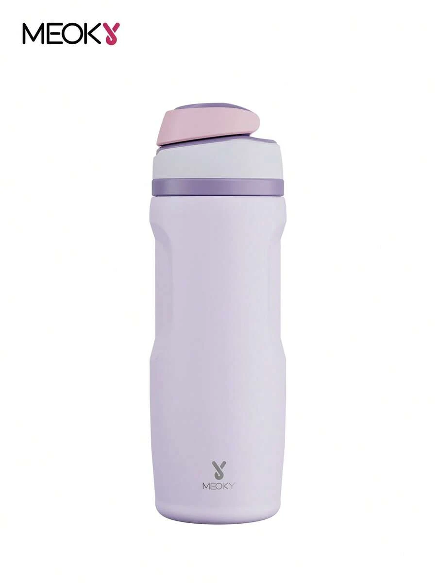 26 oz Insulated Tumbler with Straw – Stainless Steel Water Bottle, Push-to-Open Leak-Proof Lid, Double Wall Coffee Cup Keeps Cold for 24H, Fits Car Cup Holder, Reusable Travel Mug for Gym, School & Travel