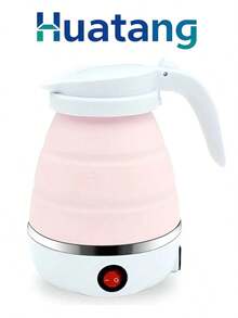 HUATANG COLOR SOPRESA TETERA CAFETERA ELECTRICA PORTATIL CALENTADOR HERVIDOR PLEGABLE 600 ml, 3 COLORES DISTINTOS DE SILICONA GRADO ALIMENTICIO AGUA HERVIDA EN 9 MINUTOS DE FACIL TRASLADO CABLE DE LUZ SEPARABLE - Multicolor - Ver 2