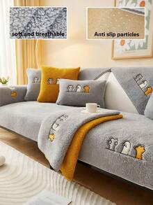 1 pieza Funda de sofá con diseño de dibujos animados lindos, funda de sofá acolchada, funda para respaldo, funda protectora para cojín de sofá, adecuada para dormitorio, oficina, sala de estar, decoración del hogar