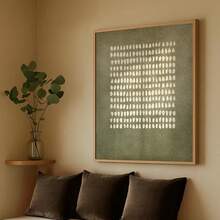 1pc/Set Sage Green Japandi Dot Abstract Wall Art, Minimal Ink Hand Painted Poster Print, Natural Texture Print, Boho Earthy Tone Scandi Wall Art, Home Decor Living Room, Wall Decor, No Frame - Multicolor - View 4