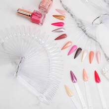 200 Pcs Clear Nail Swatch Sample Sticks With Ring And Number Stickers, Plastic Nail Swatches For Polish Color Display - 預設 - 查看 6