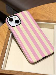 1pc Minimalist Striped Pattern Glossy 2-In-1 Filmstrip Phone Case, Fit For Samsung/ 11/12/13/14/15/16/17 Pro Max - Multicolor - View 5
