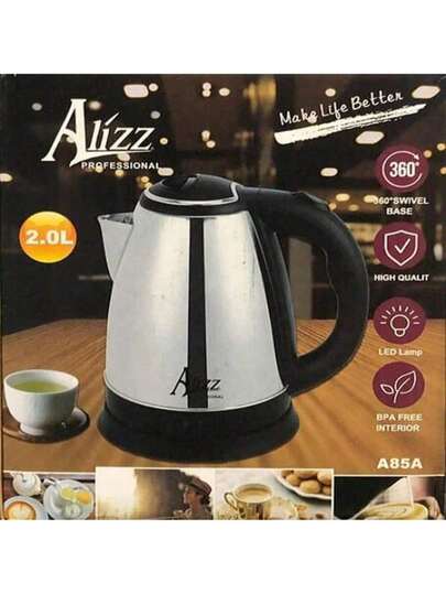 SONAKY A85A elektrisk vattenkokare, rostfritt stål, lätt och snabb uppvärmningsdesign för hemmabruk, automatisk avstängning, energieffektiv, släta kroppslinjer, hållbar, lämplig för kokning av vatten, tebryggning och snabb uppvärmning