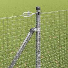 vidaXL Zaun Mit Pfosten Silber 1,6 X 25 M Stahl - 銀色 - 查看 4