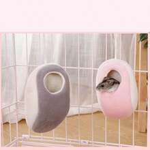 Hamster Bed Hideout Hamster House Cute Habitat Warm andCozy Cage Small Pet Cage Haa Pequeña Jaula para Mascotas Pequeña Haa para Mascotas Pequeña Lavable Rosa M - Rosado - Ver 4