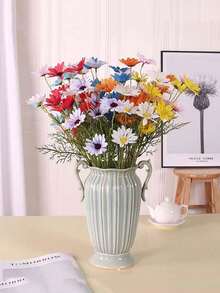 1/3/6 件多色人造荷兰菊餐桌装饰摄影道具洋甘菊小雏菊手捧花花瓶插花婚礼家居装饰 - 彩色 - 查看 4