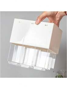 1 9-Panel Desktop Drawer Storage Box, Made Of ABS Plastic Material, Transparent Multi-Compartment Jewelry And Cosmetics Storage Box, Suitable For Office Supplies, Cosmetics, Jewelry, Earrings, Room Decoration, School Dormitory Decoration