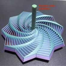 1个3D打印指尖玩具，感官指尖星形六边形带手柄，缓解压力胡萝卜蛋糕多边形错觉螺旋，新年礼物（颜色因3D打印角度不同而有所差异） - 彩色 - 查看 11