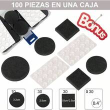 Pcs Almohadillas para Muebles, en 3 Tamaos, Protectores para Patas de Sillas Autoadhesivas, Antideslizantes de Fieltro para Muebles Sin Ruido y Cortable para Tabla, Sof - ferroso + común - Ver 4