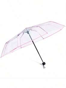 مظلة قابلة للطي شفافة مدمجة - بلاستيك متين، تصميم 8 أضلاع بإطار من الصلب، يدوي، اختيارات الربيع والصيف، هدايا لوصيفات العروس، ديكور الغرفة والنوم، الشاطئ، السفر، للرجال والنساء، العطلات، أشياء جميلة - متعدد الألوان - مشاهدة 9