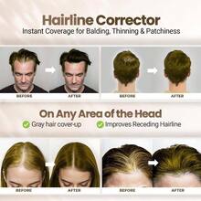 Polvos Koloret para retocar races: marrn oscuro para mujeres y hombres. Cubre las canas al instante. Corrector de la lnea capilar para cabello fino y calvas. Resistente al agua y a las manchas. 4g - Rubio medio + 4 g - Ver 4