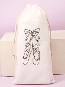 1Pc Pink Dance Shoes Storage Bag Zipper Mesh Pocket Shoe Pouch Ballet Organizer Handbag Pouches Dancing Shoes Bags - Multicolor - View 8