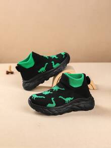 Kids Mesh Slip-On Athletic Shoes, Breathable Outdoor Casual Sneakers - Black - View 11