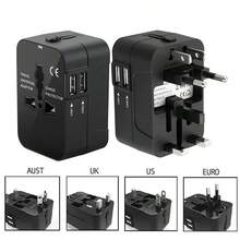 1pc/2pcs Universal Travel Adapter, Dual USB Ports, 110V-240V Input, EU/US/UK/AU Plugs, Surge Protection, Suitable For Over 150 Countries, Essential For Business Trip And Travel - View 11