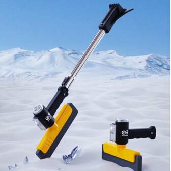 2026 New Model Multi-Functional Snow Shovel, Car Glass Defrosting & Snow Removal Tool, Lint-Free Snow Brush, Snow Cleaning Equipment, Winter Stainless Steel Telescopic Snow Scraper, Multiple Styles Available