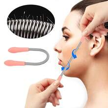 1 pezzo Rimozione peli facciali per donne, la molla originale per rimozione peli, rimuove i peli dal labbro superiore, mento, guance e collo, strumento per rimozione peli facciali, rimozione peli del mento per il viso delle donne