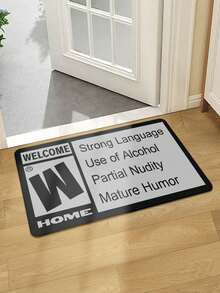 1pc Letter Print Entryway Door Mat, Decorative Floor Rug ,Room Decor - Nhiều màu - Xem 8