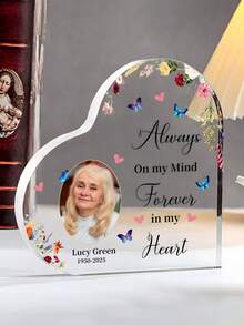 Custom Photo Your Wings Were Ready But My Heart Was Not - Memorial Personalized Custom Acrylic Plaque - Sympathy Gift For Family Members-18styles, Personalized Memorial Plaque - Sympathy Gift - Bereavement Gifts For Loss Of Loved One - Multicolor - View 24