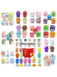 1/5pcs Cute Bubble Tea Butter Slime Set, Suitable For Children, Party Favors, Elastic Non-Sticky Colorful Scented Slime, Stress Relief Toy, Gift For Boys And Girls, Children With Fidgeting, Slime Clay, Honey Slime, Purple Slime, Girls Slime, Pink, Children Skin Care, Stretchy Slime (Random Stickers) - Multicolor - View 20