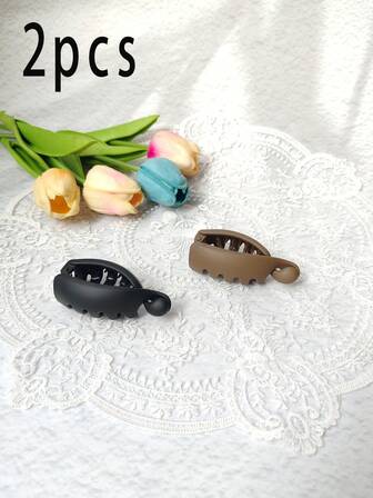 2个可爱长发夹，高马尾固定发型设计，塑料材质，简约百搭。适合上班族、通勤族、学生、旅行、发饰、女士圣诞礼物、圣诞袜填充物、成人圣诞礼物、成人圣诞袜填充物、发饰、圣诞袜填充物、成人礼物创意、美容圣诞袜填充物、圣诞节