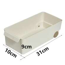 Caja de almacenamiento para gabinete de cocina, cajón, utensilios de cocina, condimentos, snacks, tipo extraíble con ruedas, almacenamiento para fregadero y caja organizadora - B31X10X9cm2 piezas - Ver 4