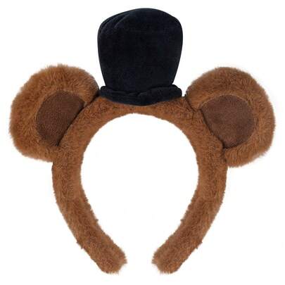 New Solid Color Plush Animal Headband, Cute Hat, Bear Ear Hair Accessories, Cartoon Small Bear Headpiece, Brown Bear Headband, Hair Band, Hair Hoop Head Accessories Hairband