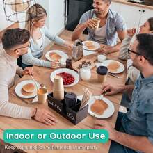 Coffee Station Cup And Lid Storage Box, Compartmentalized Straw And Paper Cup Organizer Rack, Wooden Coffee Bar Accessory Storage Shelf, Farmhouse Coffee And Tea Condiment Station, Suitable For Rustic Style, Countertop Decor, Home Organization - Black - View 4