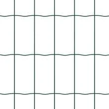 vidaXL 1,6 x 10 M Stahl Zaun mit grünen Pfosten - Grau - Übersicht 9