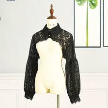 1pc Elegant Detachable Lace Sleeve Cover For Women - Breathable, Lightweight Fabric With Intricate Lace Detailing, Perfect For Weddings & Casual Outings, Hand Wash Or Dry Clean, Wedding Accessory, Sophisticated Craftsmanship - 白色 - 查看 5