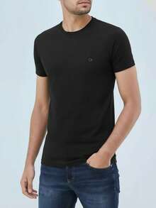 Ogochi Basic Slim Fit T-Shirt, Original Cotton, Various Colors, Christmas, New Year, Summer, Spring - màu đen - Xem 3