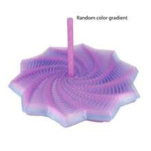 1个3D打印指尖玩具，感官指尖星形六边形带手柄，缓解压力胡萝卜蛋糕多边形错觉螺旋，新年礼物（颜色因3D打印角度不同而有所差异） - 彩色 - 查看 12