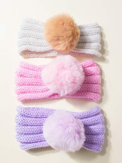 3 قطع طقم شريط رأس مصنوع من الأكريليك مناسب للاستخدام اليومي في فصلي الخريف والشتاء