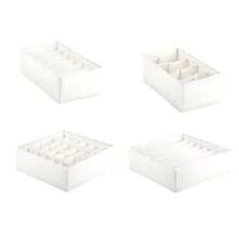 1 szt. Biały organizer na bieliznę, skarpetki, szuflada, 1 sztuka, dozownik, organizer na bieliznę, 20 przegródek, organizer na szufladę z tkaniny, pudełko do przechowywania skarpetek, bielizny, chusteczek, krawatów, dekoracji