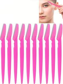 30pcs Eyebrow Trimmer Set, Eyebrow Trimmer, Long Handled Eyebrow Trimmer, Beauty Tool, Used For Eyebrow Trimming, Razor, Precision Exfoliating Tool Eyebrow Trimmer, Facial Razor Blade, Eyebrow Trimmer Blade And Razor With Protective Cover, Used For Removing Facial And Body Hair, Suitable For Travel, Suitable For Both Men And Women. 5/10pcs.